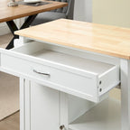 Carrello da Cucina su Ruote con Spazio Contenitore, Grigio / Nero / Bianco, per Uso Domestico