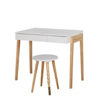 Scrivania e sgabello per bambini bianchi/verdi/grigio antracite, 1 persona