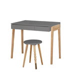 Scrivania e sgabello per bambini bianchi/verdi/grigio antracite, 1 persona