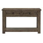 Tavolino consolle da divano da 48", ciliegio marrone/grigio antico, 2 cassetti, 1 ripiano