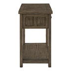 Tavolino consolle da divano da 48", ciliegio marrone/grigio antico, 2 cassetti, 1 ripiano