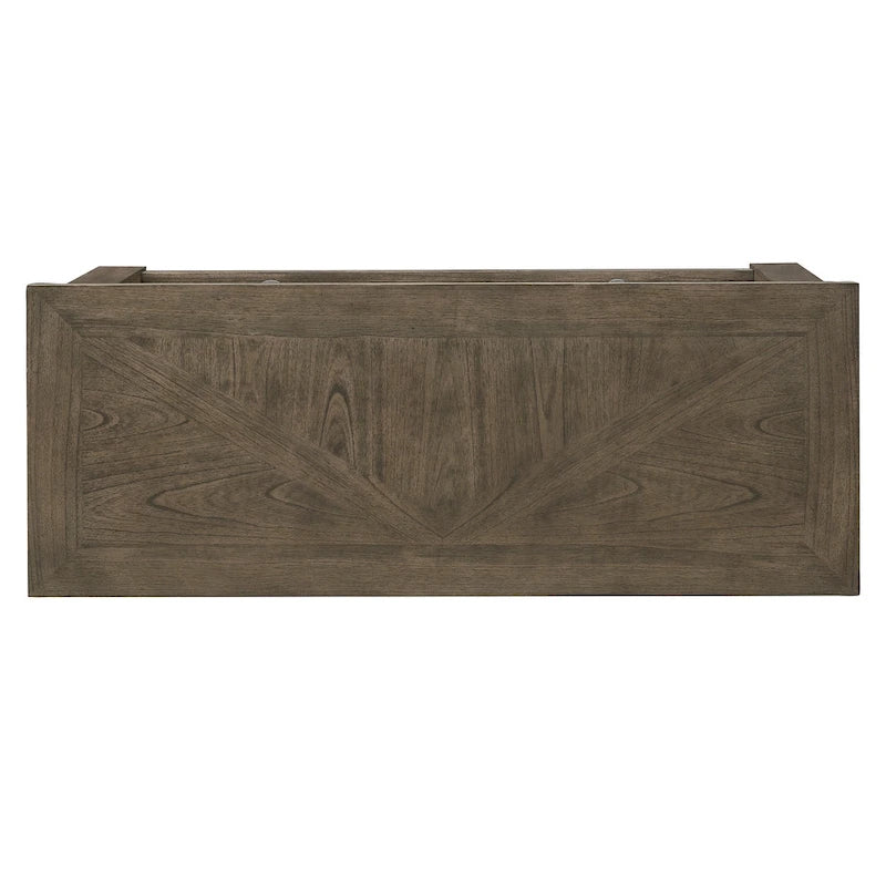 Tavolino consolle da divano da 48", ciliegio marrone/grigio antico, 2 cassetti, 1 ripiano