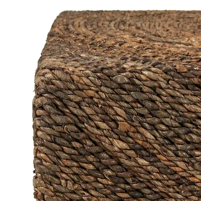 Tavolino da caffè in Abaca Naturale Intrecciato a Mano – Stile Bohemien, Uso Individuale