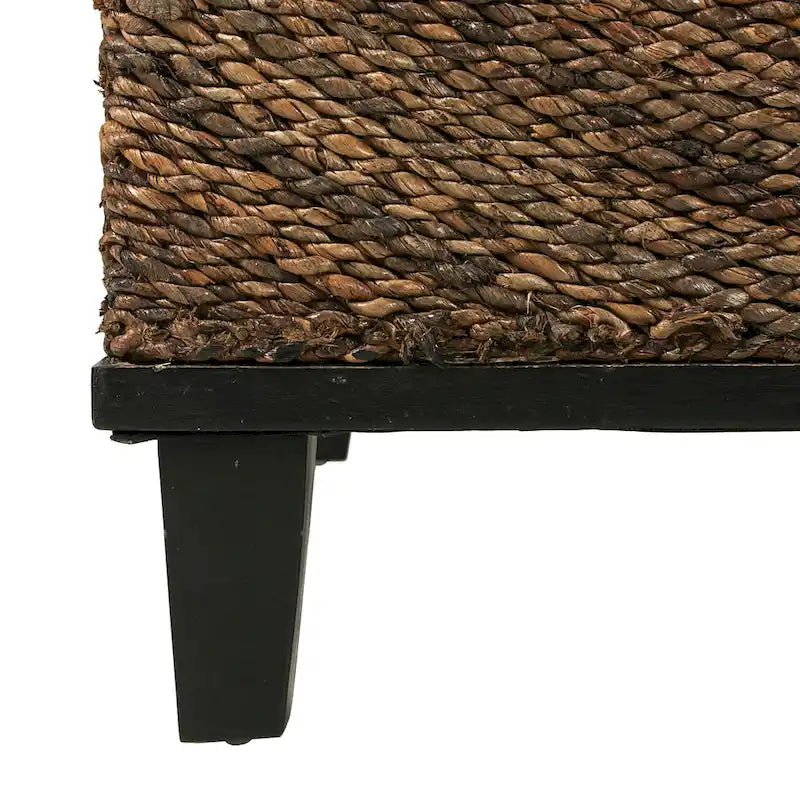 Tavolino da caffè in Abaca Naturale Intrecciato a Mano – Stile Bohemien, Uso Individuale