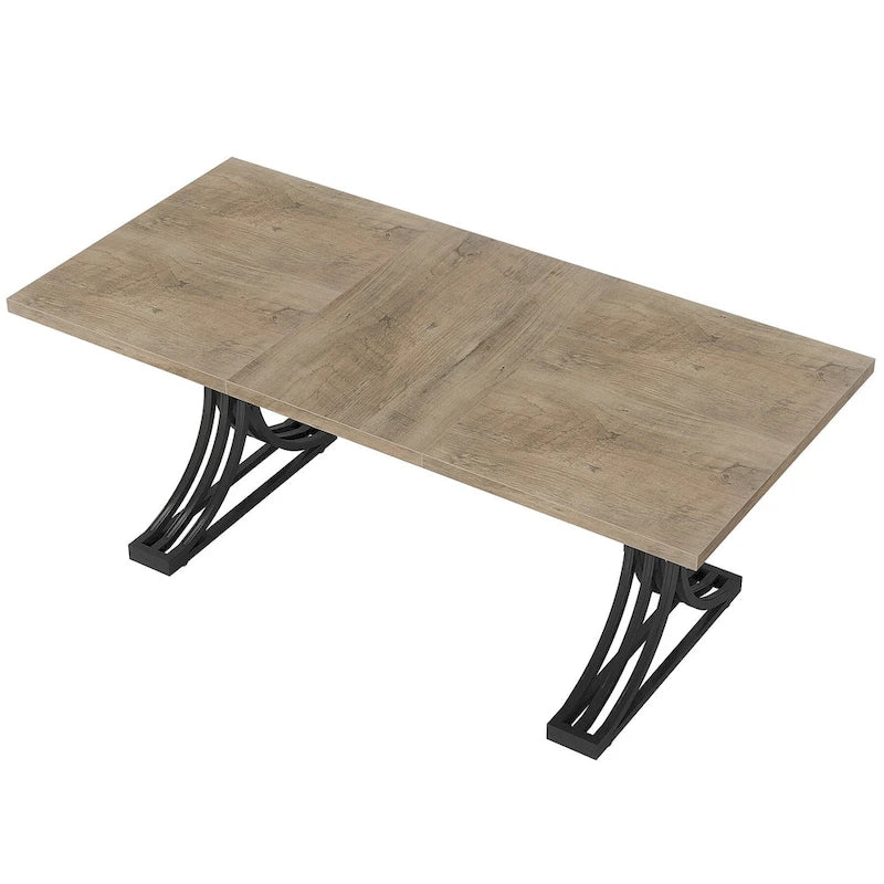 Scrivania White+Gold / Grey+Black con piano in finto marmo – Stile moderno a cavalletto, 1 persona