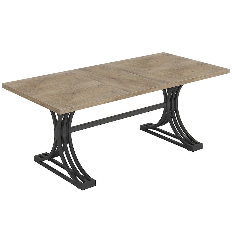 Scrivania White+Gold / Grey+Black con piano in finto marmo – Stile moderno a cavalletto, 1 persona