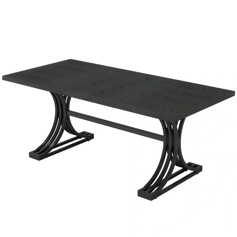 Scrivania White+Gold / Grey+Black con piano in finto marmo – Stile moderno a cavalletto, 1 persona