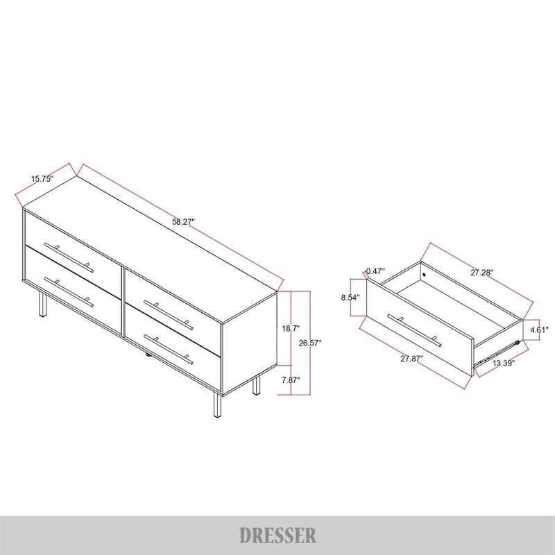 Set camera da letto in rovere antico anni '50, 4 pezzi – Matrimoniale a una piazza e mezza / Matrimoniale / Queen / King, per 1-2 persone