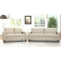 Set divano a 2 posti e divanetto imbottiti – Beige / Verde / Grigio / Arancione, Posti a sedere 2–3