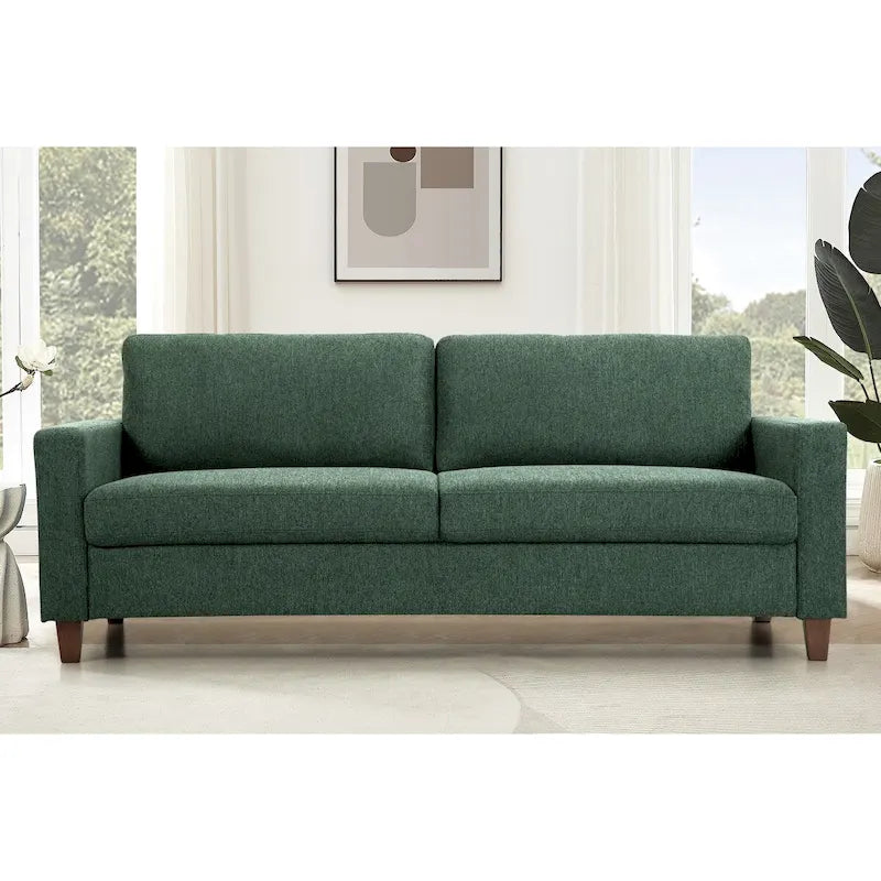 Set divano a 2 posti e divanetto imbottiti – Beige / Verde / Grigio / Arancione, Posti a sedere 2–3