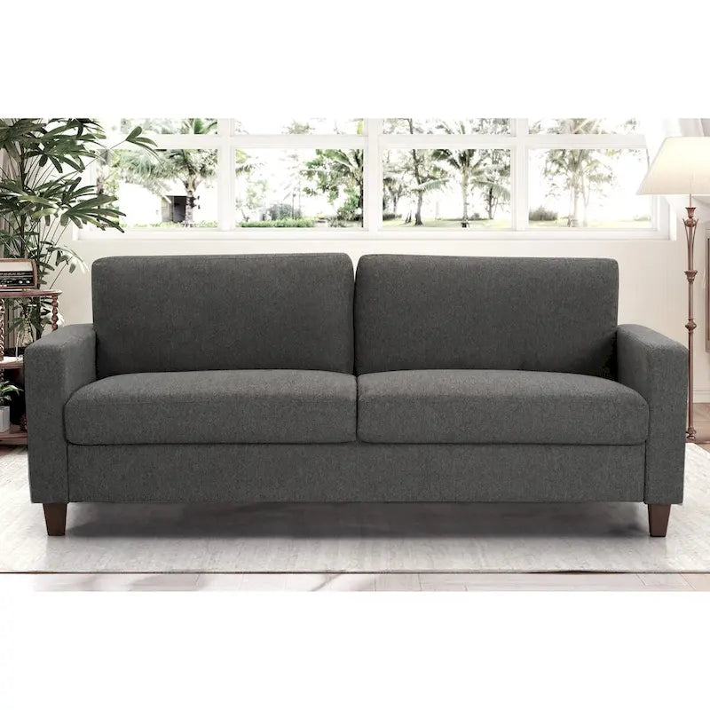 Set divano a 2 posti e divanetto imbottiti – Beige / Verde / Grigio / Arancione, Posti a sedere 2–3
