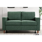 Set divano a 2 posti e divanetto imbottiti – Beige / Verde / Grigio / Arancione, Posti a sedere 2–3