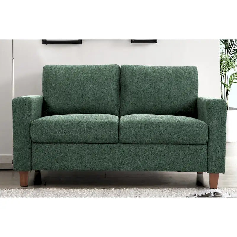 Set divano a 2 posti e divanetto imbottiti – Beige / Verde / Grigio / Arancione, Posti a sedere 2–3