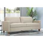 Set divano a 2 posti e divanetto imbottiti – Beige / Verde / Grigio / Arancione, Posti a sedere 2–3