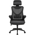 Sedia da ufficio a rete con schienale alto e braccioli ribaltabili, 1 persona – Nera / Grigio bianco / Nero bianco / Grigio pieno