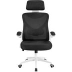 Sedia da ufficio a rete con schienale alto e braccioli ribaltabili, 1 persona – Nera / Grigio bianco / Nero bianco / Grigio pieno