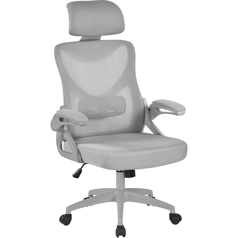 Sedia da ufficio a rete con schienale alto e braccioli ribaltabili, 1 persona – Nera / Grigio bianco / Nero bianco / Grigio pieno