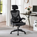 Sedia da ufficio a rete con schienale alto e braccioli ribaltabili, 1 persona – Nera / Grigio bianco / Nero bianco / Grigio pieno