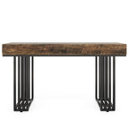 Tavolo consolle in Rovere e Nero / Acero e Nero, 140 cm, stretto, da ingresso o corridoio, per 1 persona