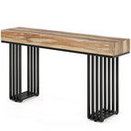 Tavolo consolle in Rovere e Nero / Acero e Nero, 140 cm, stretto, da ingresso o corridoio, per 1 persona